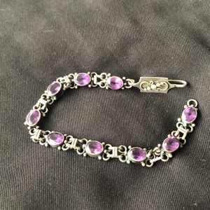 sterling silver amethyst bracelet